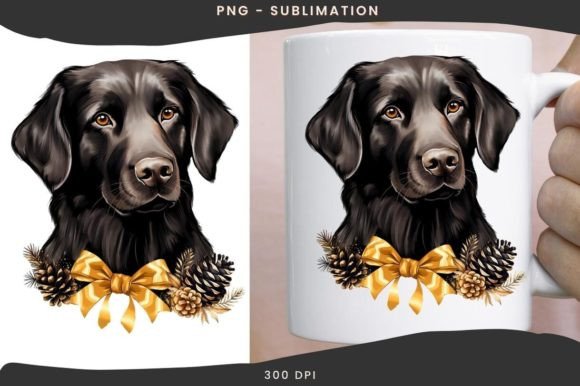 Black Retriever Christmas PNG: Festive Illustrations
