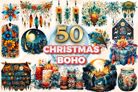 Christmas Boho Clipart Sublimation 2: Illustrations Review