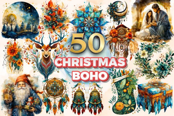 Christmas Boho Clipart Sublimation 3 Review