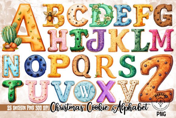 Christmas Cookie Alphabet: Festive Illustrations