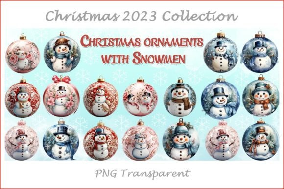 Christmas Ornaments with Snowman Illustrations Review
