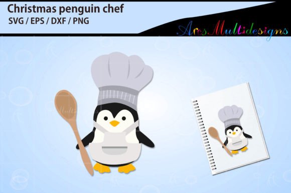 Christmas Penguin Chef Illustrations Review