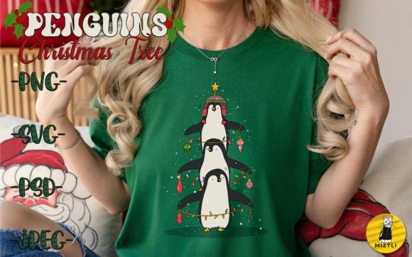 Cute Penguins Christmas Tree Illustrations Review