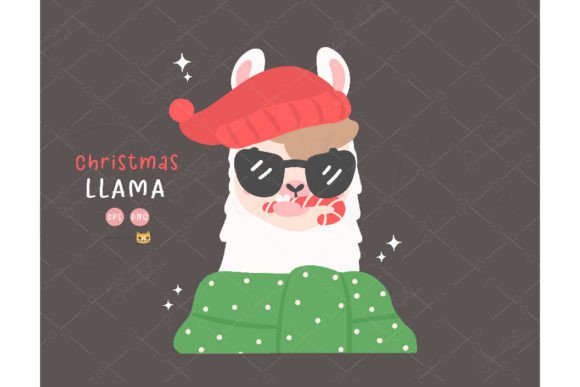 Kawaii Christmas Llama Clipart PNG Review