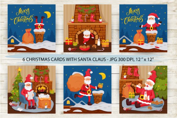 Merry Christmas Greeting Cards: Festive Illustrations for Crafters
