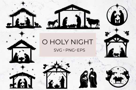 Nativity SVG Bundle: Holy Night Illustrations