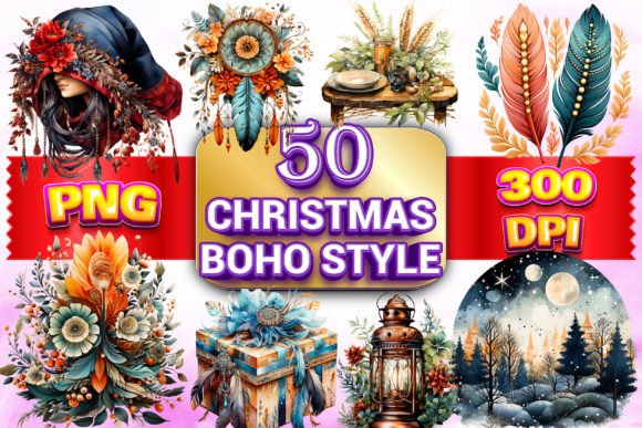 Review: Christmas Boho Clipart 5 Illustrations