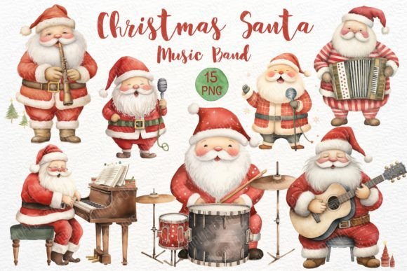 Review: Christmas Santa Music Band Illustrations