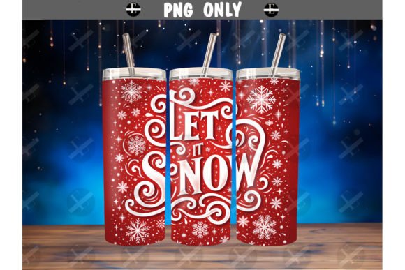 Review: Christmas Tumbler Wraps Let It Snow PNG