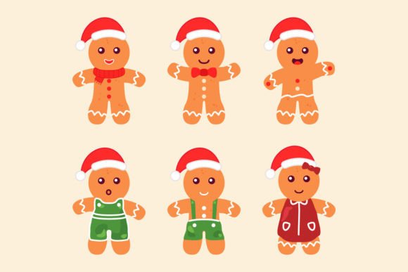 Review: Vector Hand Drawn Christmas Gingerbread Illustrations