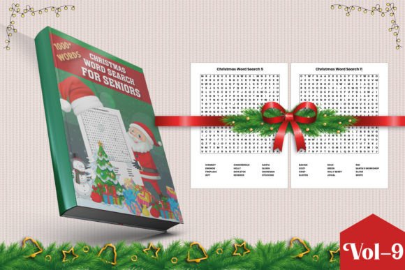 Reviewing Christmas Word Search for KDP Vol-9 Illustrations