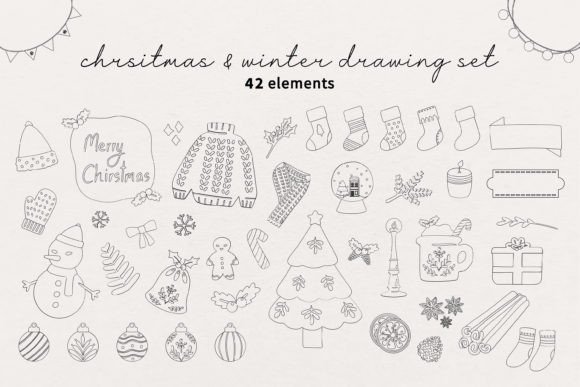 Reviewing the Cute Line Christmas Winter Holiday Set