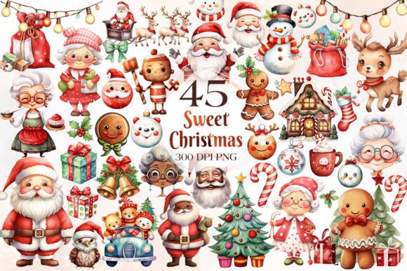 Sweet Christmas Sublimation Clipart: Illustrations Review
