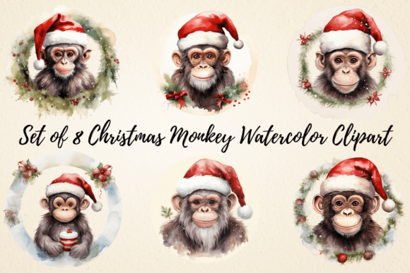 Watercolor Christmas Monkey Clipart: A Designer’s Review