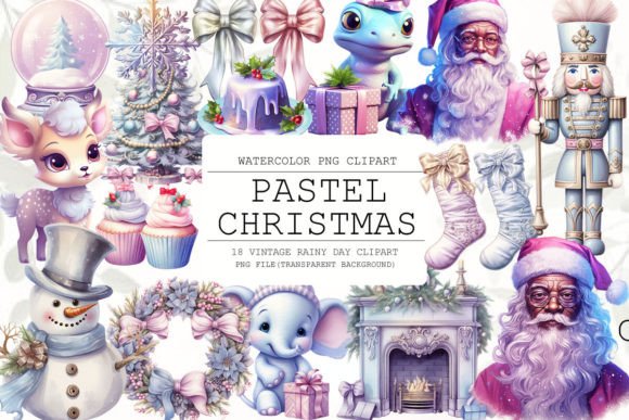 Watercolor Pastel Christmas Clipart: A Designer’s Review of Illustrations