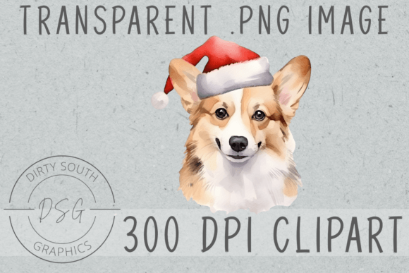 Watercolor Winter Christmas Corgi Illustrations Review